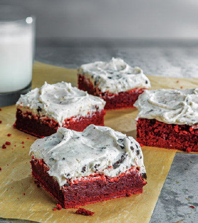 Cookies & cream red velvet brownie